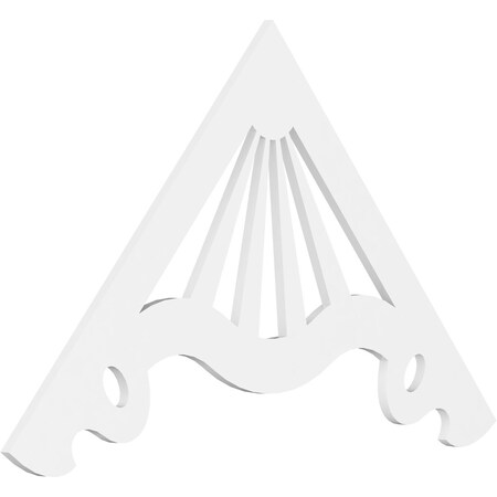Ekena Millwork Pitch Marshall Architectural Grade PVC Gable Pediment, 60"W x 35"H x 1"P (14/12) GPP060X035X100MAR
